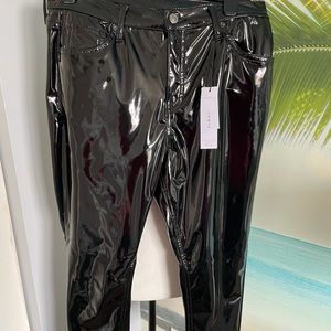Petite Topshop Patent leather Pants